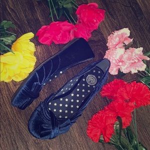New!! SO Royal Blue Velvet Flats
